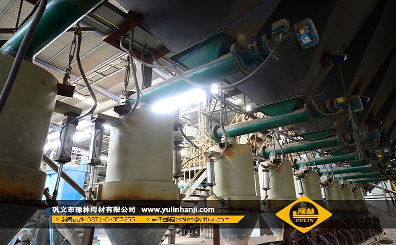 埋弧焊劑,燒結焊劑生產車間